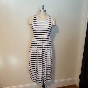 NWT White and Navy Striped Sundress